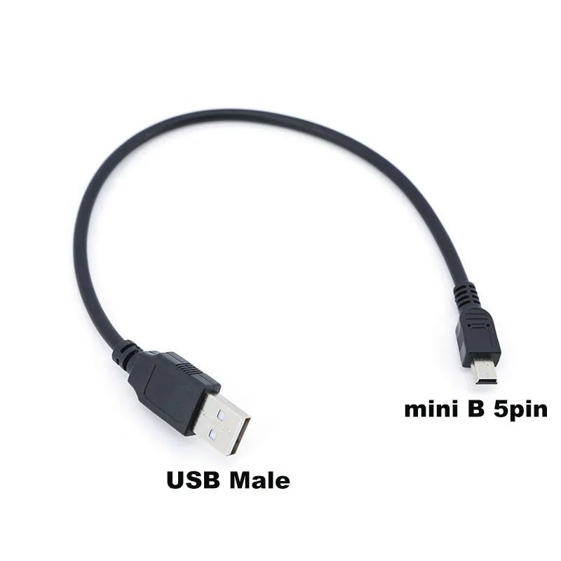 0,3 m 0,5 m USB macho a Mini USB B 5pin macho puerto T extender conector de fuente de alimentación reproductor de cargador coche DVR GPS cámara Digital HDD h - imagen 3