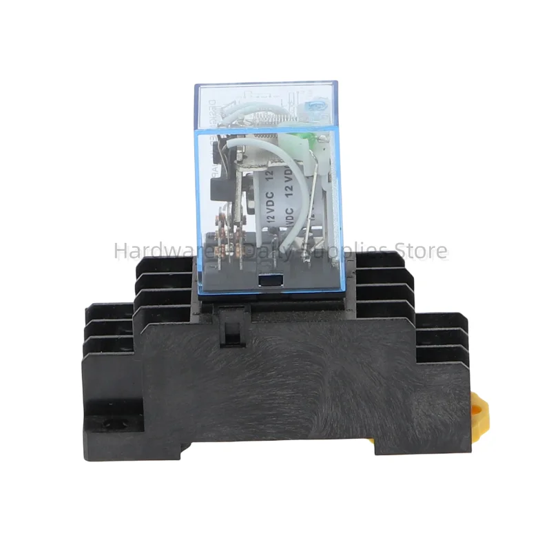 Bobina electromagnética General DPDT relé de potencia MY3NJ DPDT 11 pines HH53P DC12V 24V AC220V relé en miniatura y Base PYF08A vaneims - imagen 3