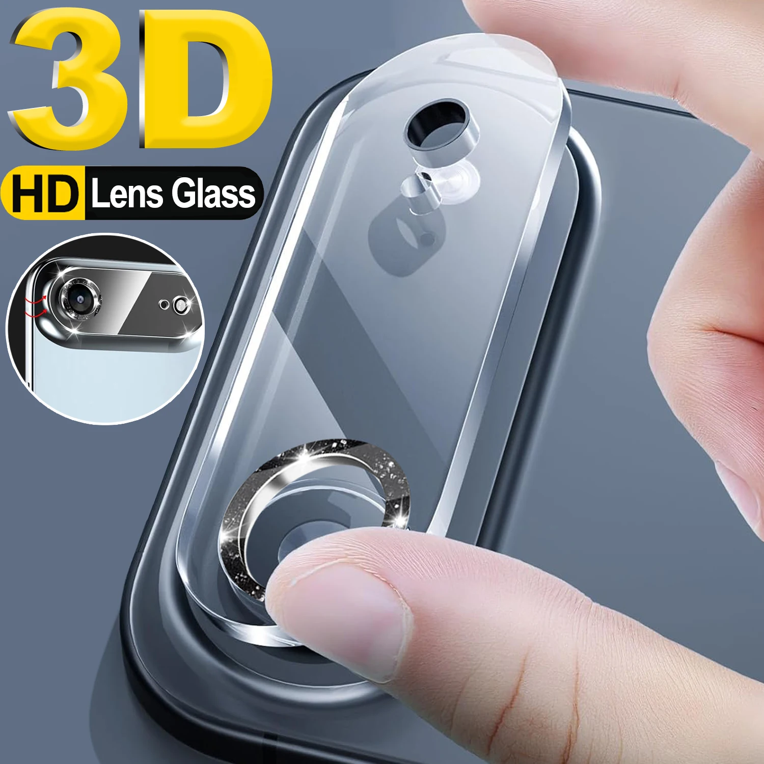1 Uds. Cubiertas de lentes brillantes para IPhone 17 Series 9H dureza protectores de cámara de vidrio templado para IPhone17 17Air 17 Pro 17ProMax - imagen 2