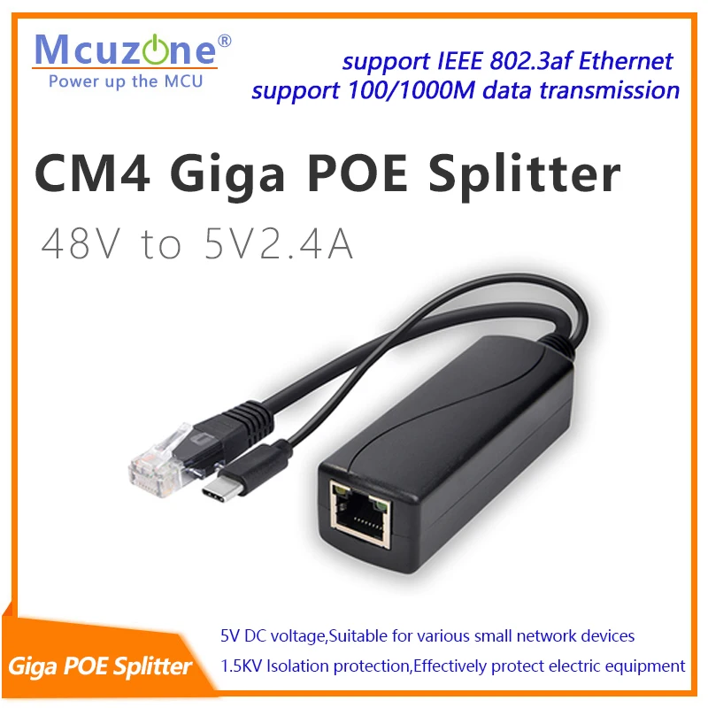 Divisor CM4 Giga POE 48V a 5V2.4A