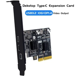 Tarjeta PCIe USB-C para vídeo DisplayPort Alt Mode