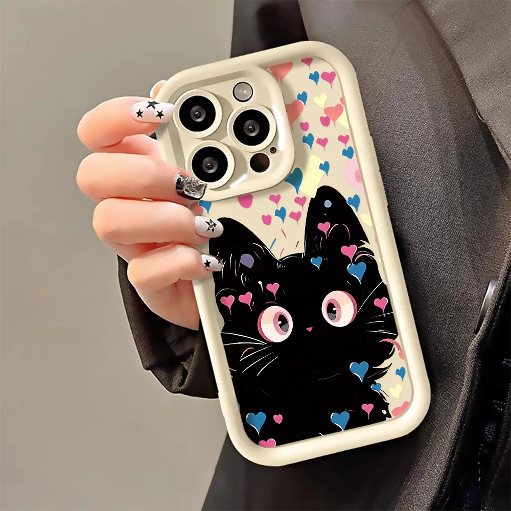 Funda de teléfono de silicona líquida para iPhone, 11, 13, 15 Pro Max, 14 Plus, 12, XR, X, XS, 7, 8, SE, 2020, 13Pro Max, 15 Pro Max, Fundas de Color sólido - imagen 5