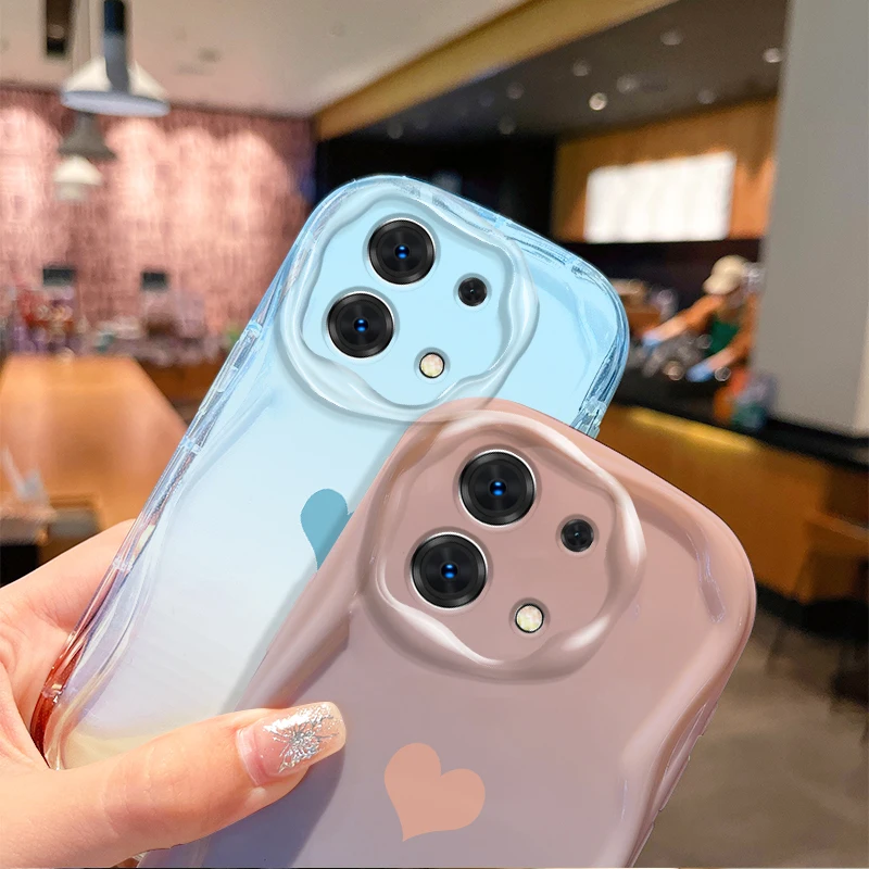 Funda ondulada con patrón de amor para Xiaomi Redmi Note 13 13C 12 12C Pro Plus Turbo 12S 11 11S 11A 10 Prime 9 9C 4G 5G, funda de silicona suave - imagen 4