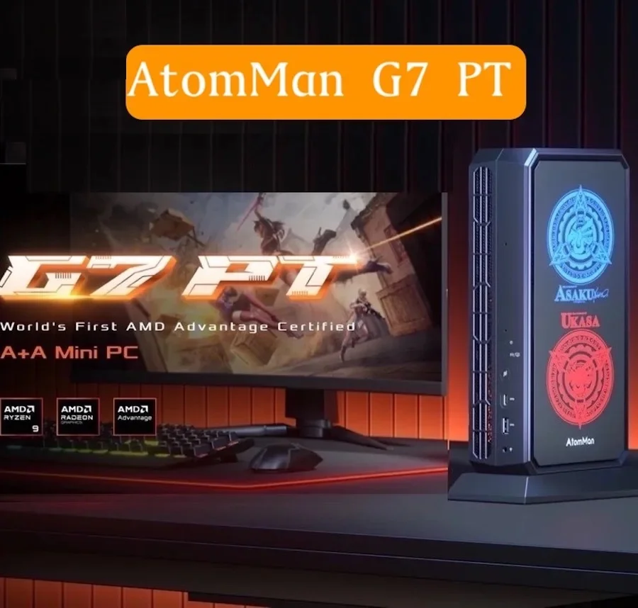 AtomMan Gaming Mini Computer G7 Pt AMD Ryzen 9 7945HX RX 7600M XT 8G World's First AMD Advantage Certified Super Gaming Mini PC - imagen 3