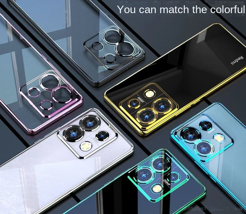 Para Xiaomi POCO M6 Pro 4G funda suave TPU transparente chapado funda protectora trasera delgada para XiaomiPOCO M6 M6 Pro carcasa de teléfono - imagen 5