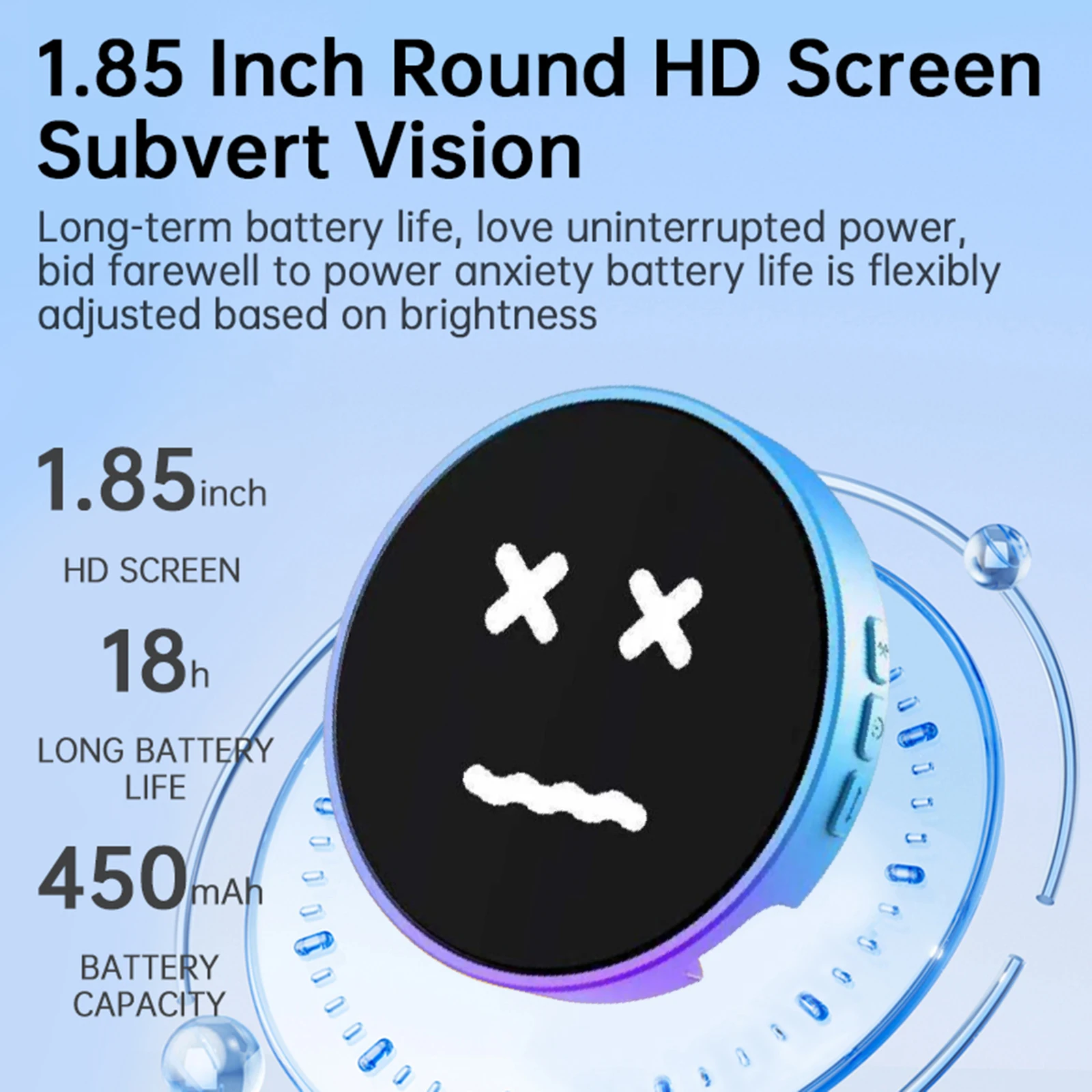 BT5.4 Anime electrónico E-Badge USB-C carga conexión BT insignias periféricas animación cambio Gradual insignia regalo para amigos - imagen 2