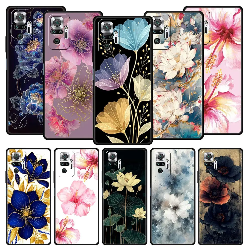 Funda de teléfono con pintura de lavado de tinta para Xiaomi Redmi Note 14 13 12 5G 11 10 Pro Plus 4G 9S 9 14C 13C 12C 10C 9C 9A