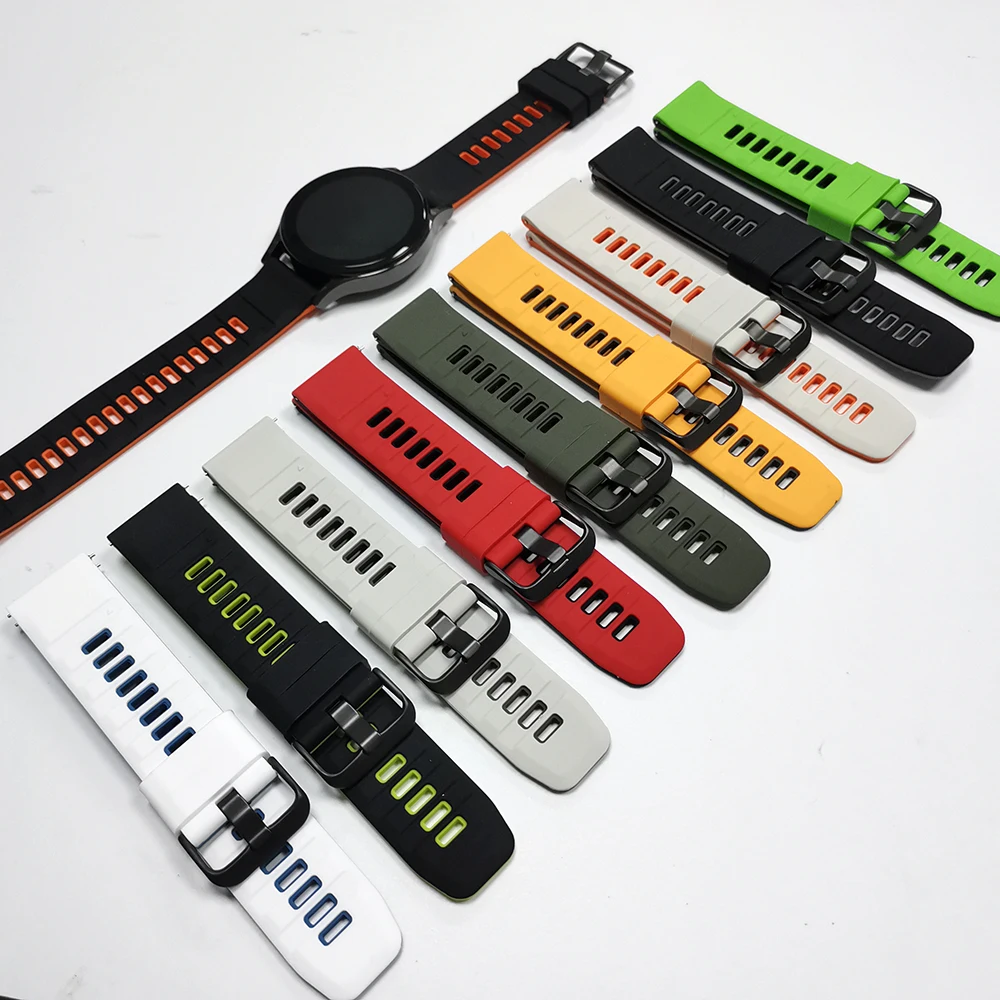 Correa de reloj de silicona suave de 22mm para TicWatch Pro 3 Ultra GPS/LTE, pulsera para TicWatch GTH 2/GTX/S2/E2/GTW/Pro X/Pro 2021 - imagen 5