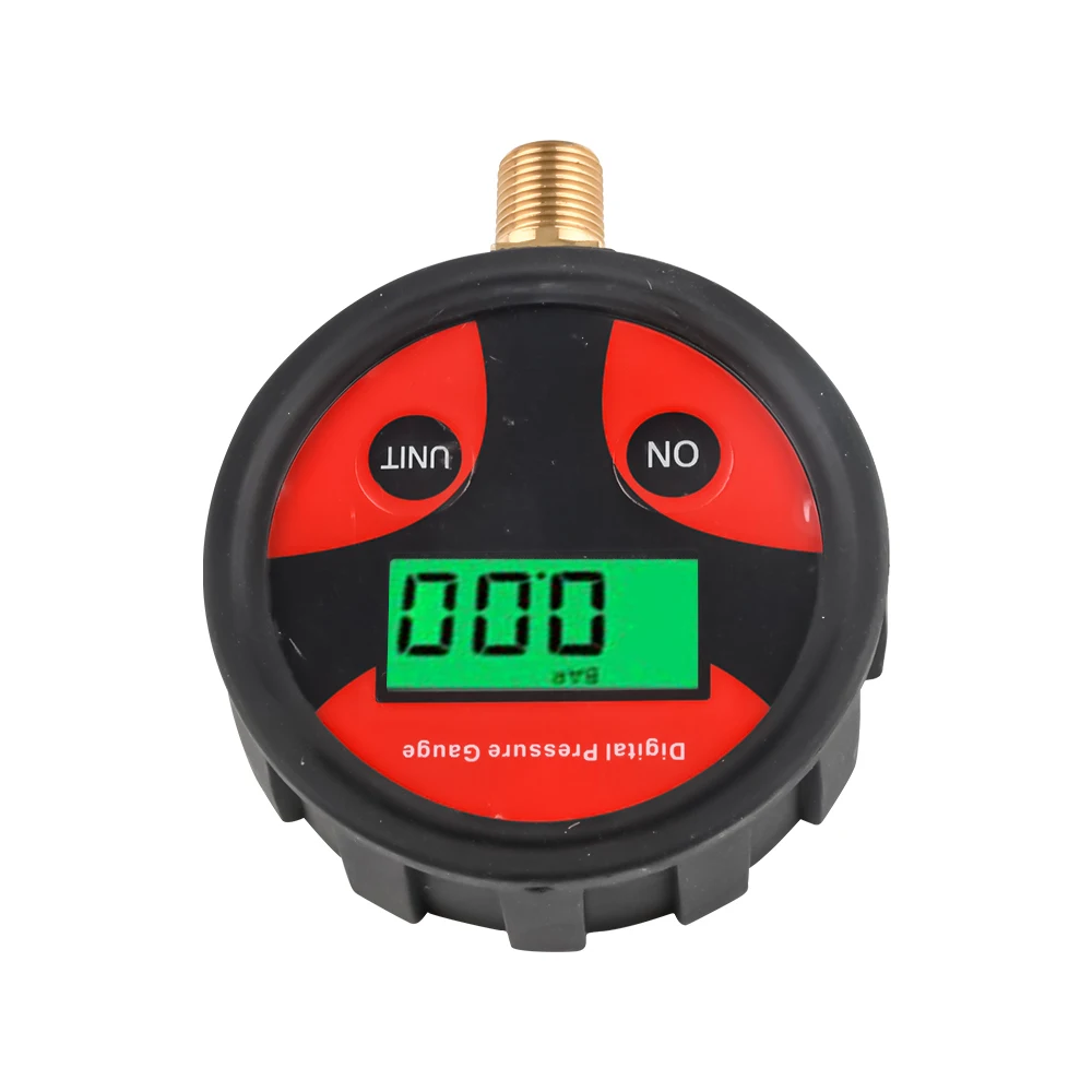 Manómetro LED Monitor de presión de neumáticos 1/8 Manómetro de presión de neumáticos digital retroiluminado verde para automóviles, bicicletas, sedanes, etc. - imagen 4