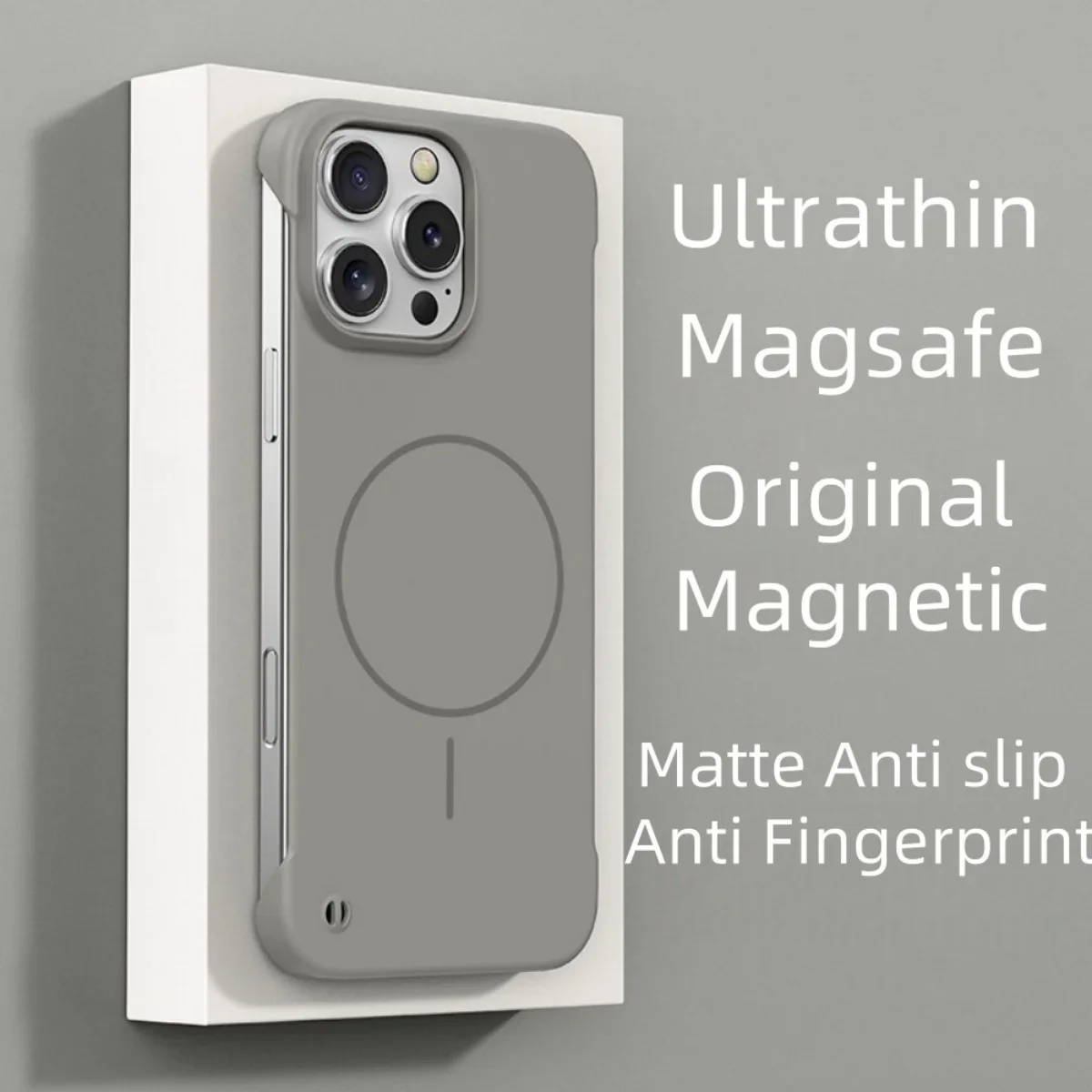 Funda delgada sin marco esmerilada para Magsafe para iPhone 17 Air 16 15 14 13 12 11 ProMax cubierta dura de carga inalámbrica magnética - imagen 2