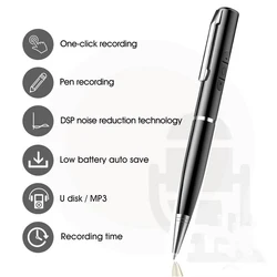 Pluma de grabación profesional 32G 64G 128G grabadora de voz portátil dictáfono dispositivo de grabación de sonido Digital grabadora de Audio de largo tiempo