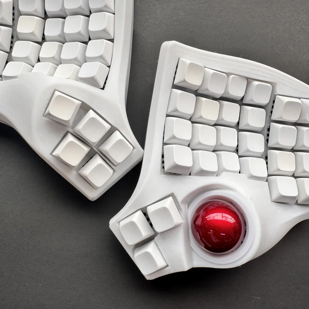 Nuevo Kit de teclado dividido Charybdis 4X6 Trackball personalizado con interruptor de soldadura con almohadilla de palma teclado mecánico dividido con cable RGB ergonómico - imagen 5