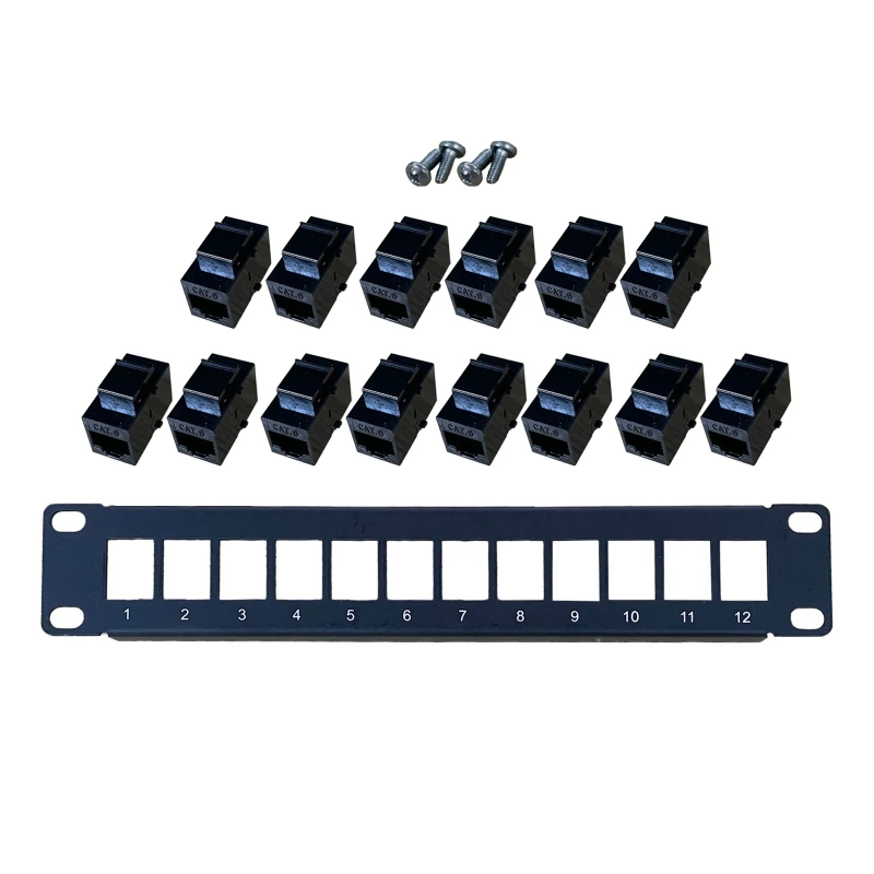 Panel Parche CAT6 UTP 12 Puertos Rack 19" 10G - imagen 2