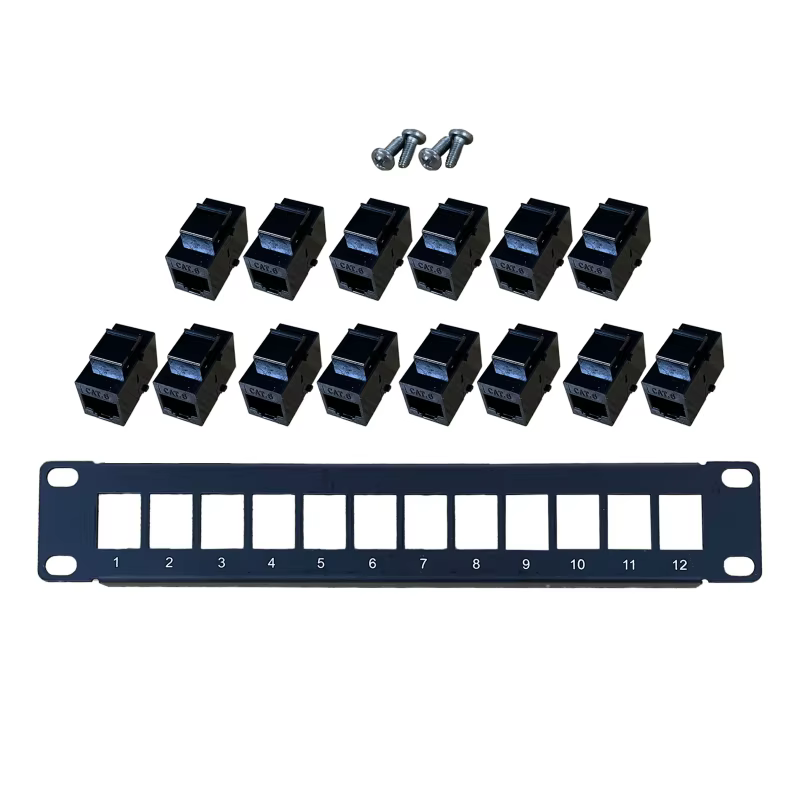 Panel Parche CAT6 UTP 12 Puertos Rack 19" 10G - imagen 2