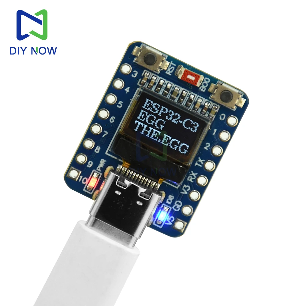 ESP32-C3 Placa de desarrollo Wi-Fi y Bluetooth de 2,4 GHz con pantalla OLED integrada de 0,42 pulgadas y antena cerámica, tipo C - imagen 2