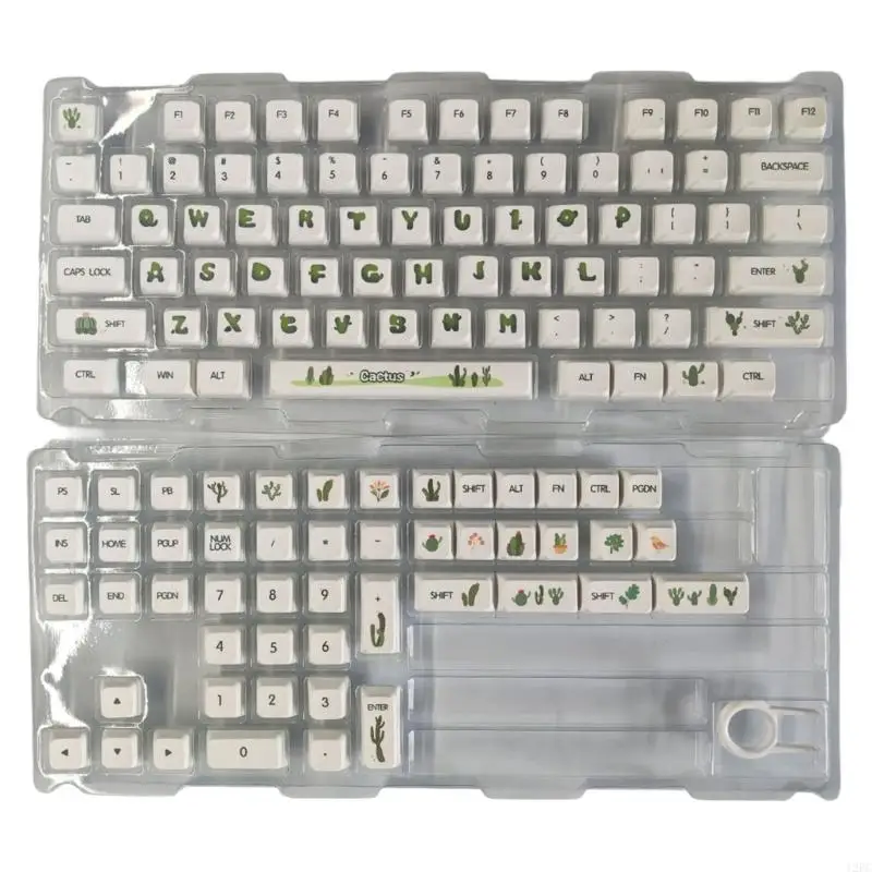 12pc Cactus KeyCaps Juego encantadores Tema dibujos animados KeyCap XDA Perfil para 61/87/104/108 Diseños teclados - imagen 5