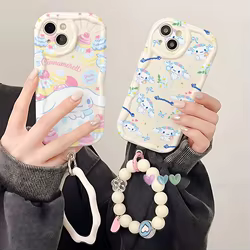 Funda de teléfono con cordón de flores Kawaii Cinnamoroll para Xiaomi Mi 15 14 12 12T Lite Poco M6 X7 X6 F6 M3 Ultra Pro GT NFC 4G 5G
