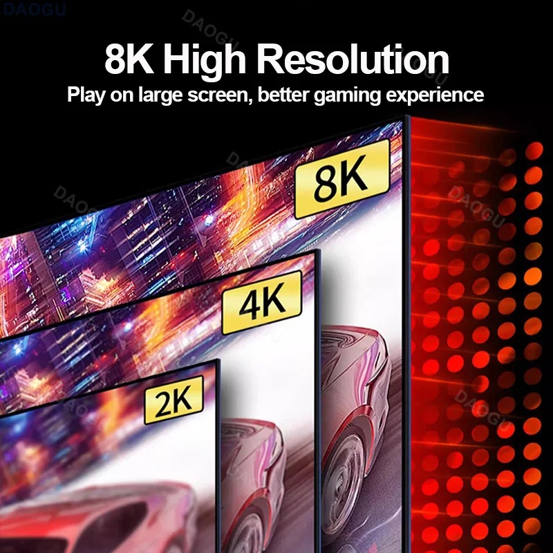 Cable compatible con HDMI de 48Gbps 8K 60Hz 50cm 1m 2m 3m 5m Cable 2,1 compatible con HDMI 4K 120Hz HDR Cable de vídeo con efecto 3D para PC HDTV - imagen 3