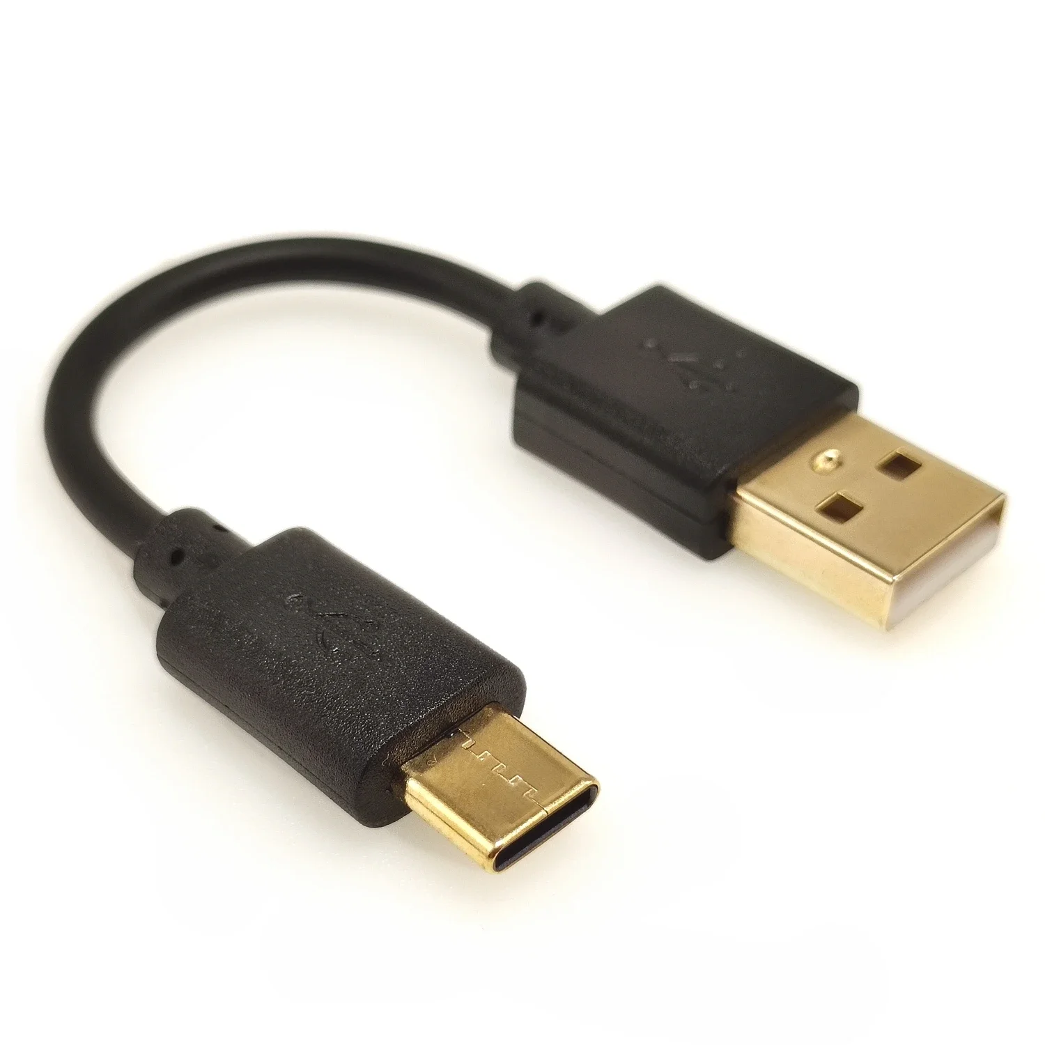 Cable USB 2.0 chapado en oro a tipo c macho de 10 cm, convertidor macho de doble cabeza recta, a USB 3.1 tipo C, sincronización de datos - imagen 5