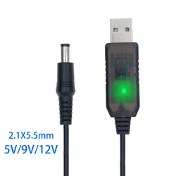 Cable USB a DC 9V/12V – 1 M con LED Indicador