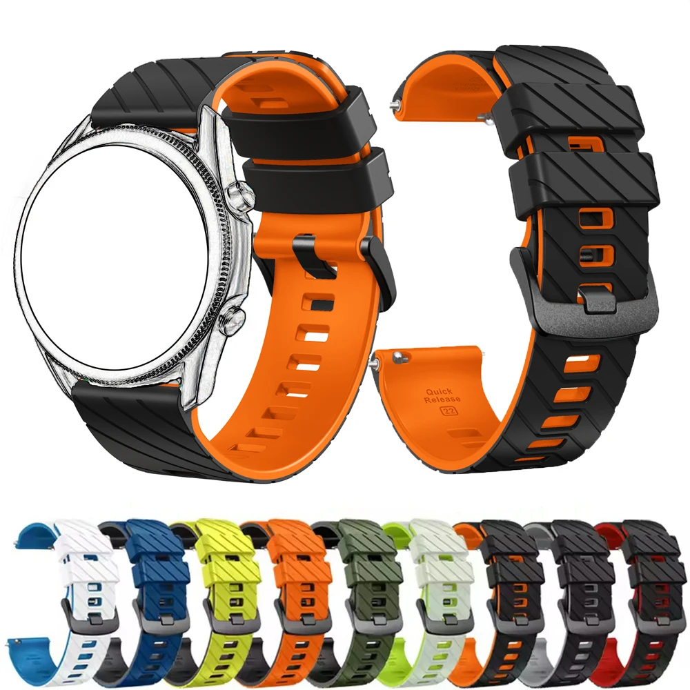 Correa de silicona de 22mm para Huawei Watch GT 6 GT5 GT4 GT3 GT2/GT6 /5Pro /Magic 2 pulsera de 46mm pulsera de reloj inteligente