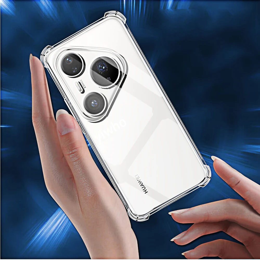 Funda de teléfono transparente para Huawei Pura 80 Pro + Ultra P80, funda trasera transparente de TPU suave para Huwei Pura 70 60 Pro Plus P70 P60 Pura80 - imagen 5