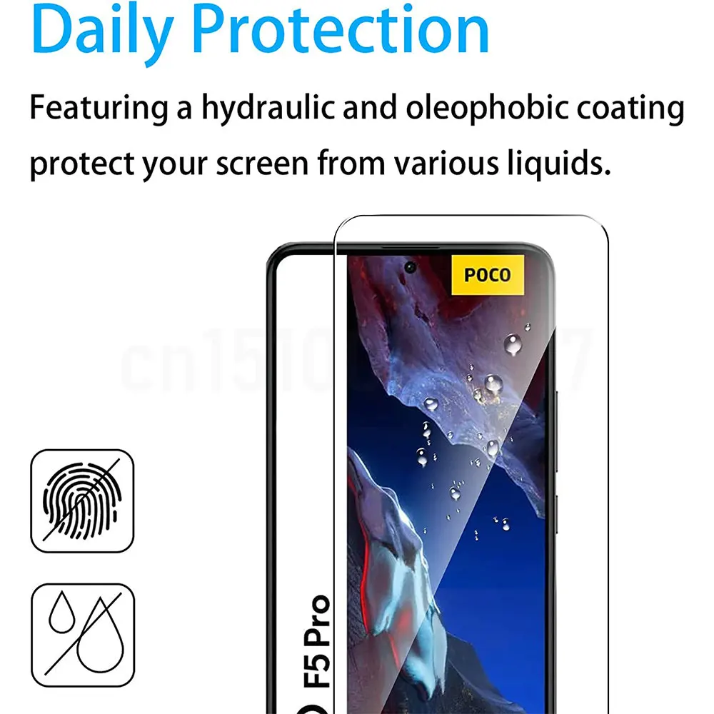 Vidrio templado 2.5D 9H para POCO F5 Pro Protector de pantalla película de lente de cámara para Xiaomi POCOF5 F5Pro - imagen 2