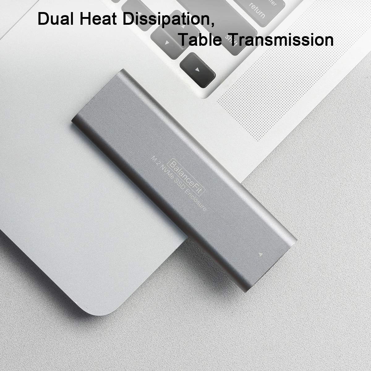 Caja SSD M.2 NVMe, USB C externo sin herramientas, caja de disco duro con cableado y adaptador tipo C a USB, para SSD 2230/2242/2260/2280 - imagen 4