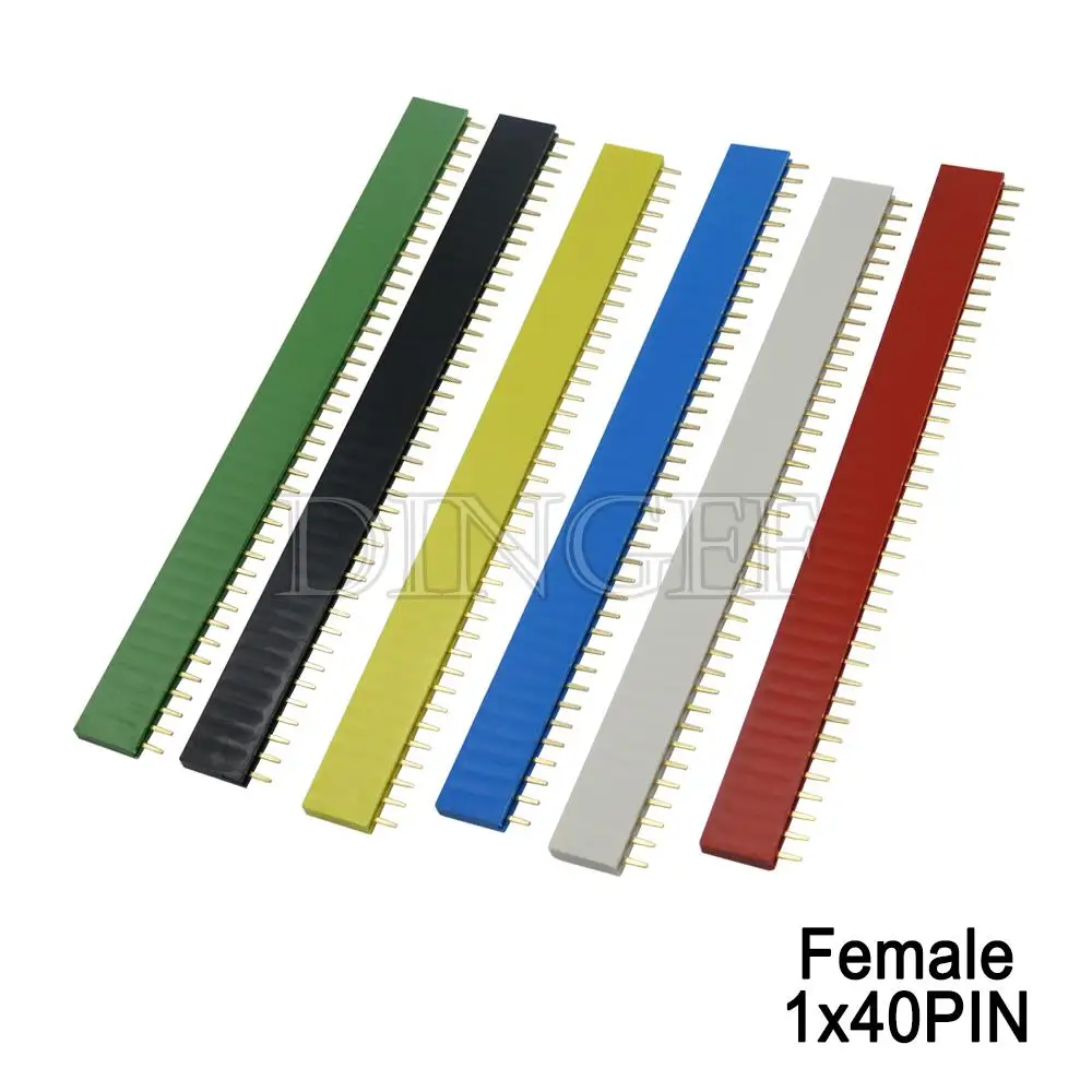 10 unids/lote 40Pin 2,54mm tira de conector de pines macho hembra recta de doble fila única para PBC Ardunio 40P - imagen 3