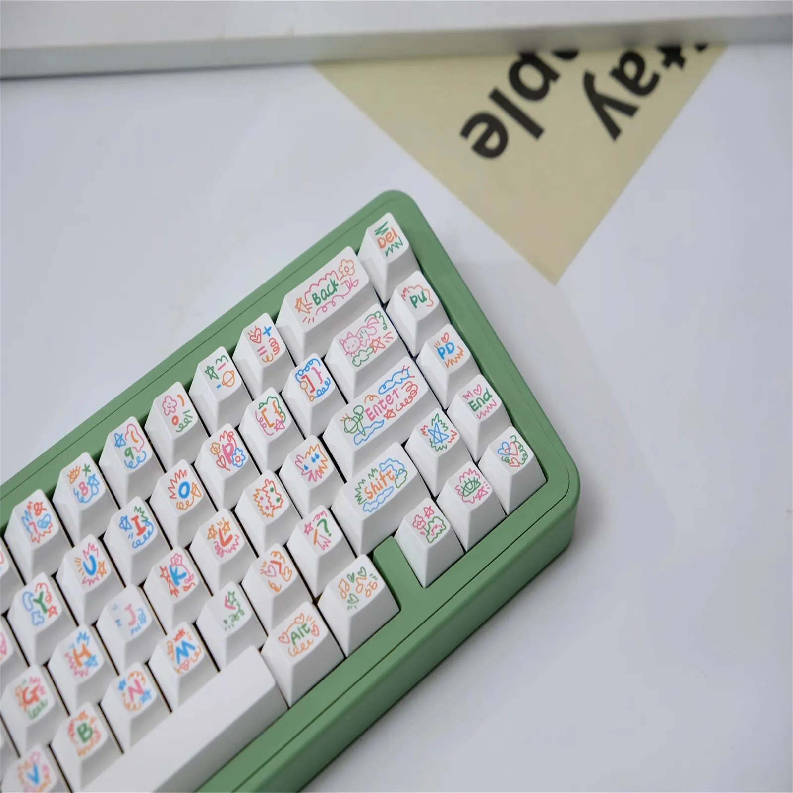 Juego de teclas GMK Graffiti, 133 teclas, Material PBT, perfil Cherry, DYE-SUB, teclas personalizadas para teclado mecánico MX Switch - imagen 5
