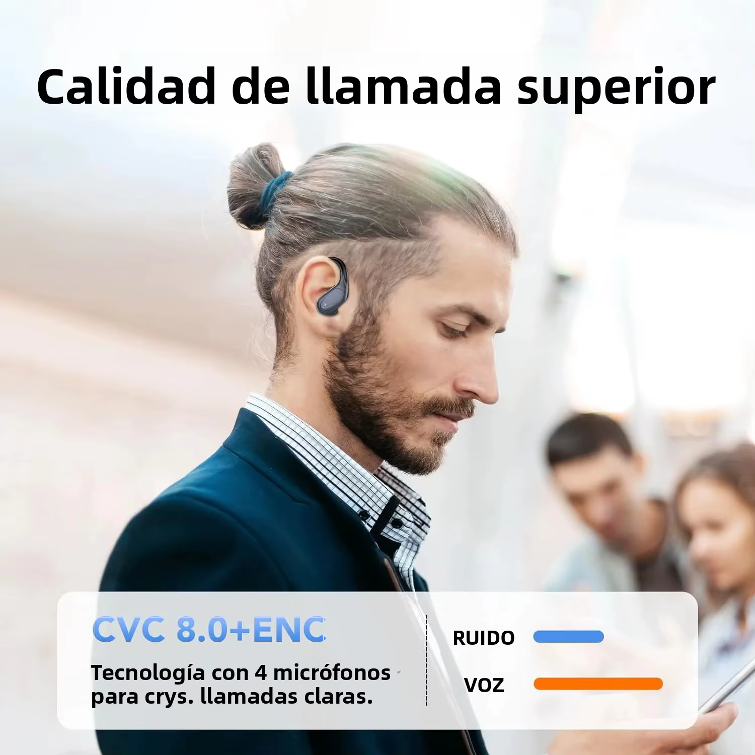 Auriculares Deportivos TWS Bluetooth 5.3 con Micrófono, Reducción de Ruido y HiFi 48H