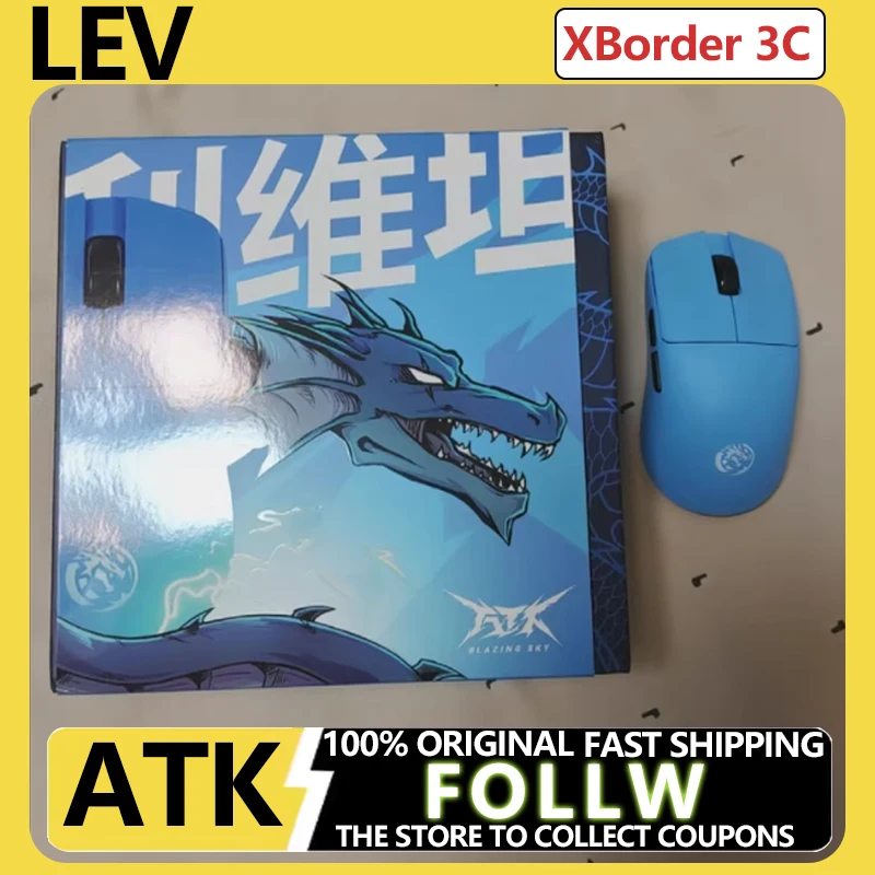 ATK LEV Blazing Sky F1 ratón para juegos extremo modo Dual 8K tasa de retorno PAW3950Ultra 42000DPI ratón ligero personalizado ordenador portátil - imagen 2