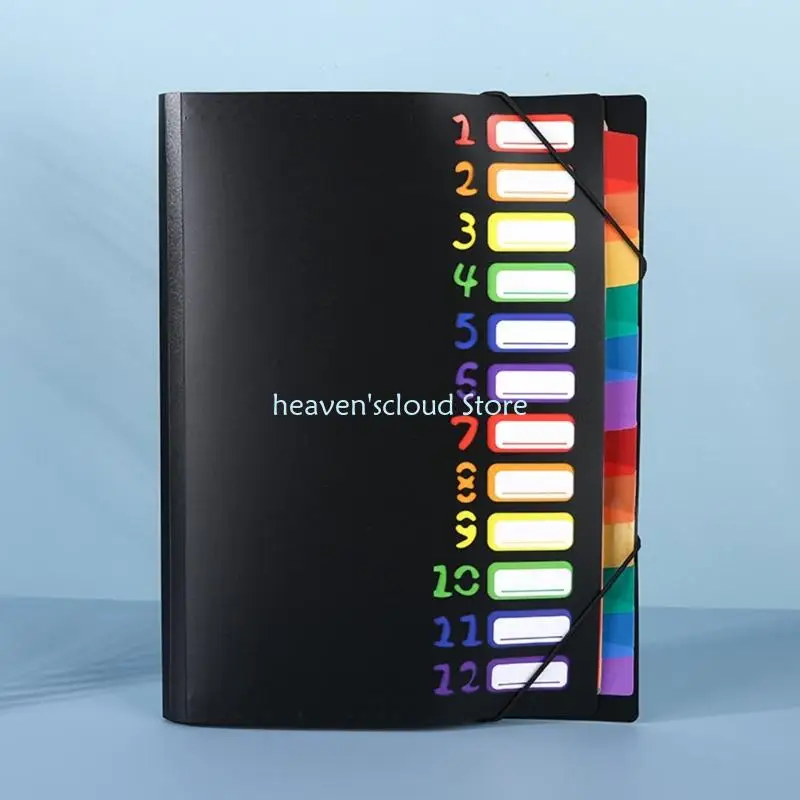 Y88B 2PCS/SET Carpeta archivos en expansión Documentos documentos forma órgano 12 bolsillos Caso para - imagen 4