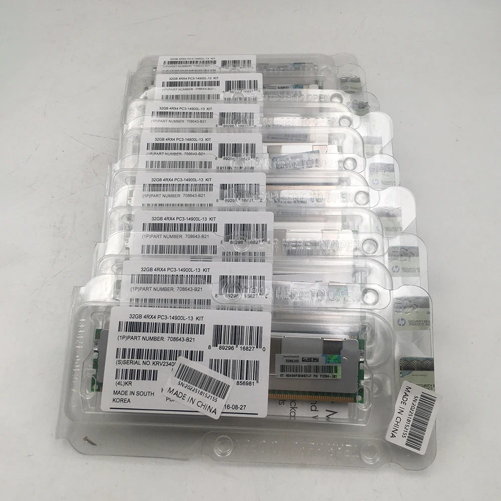 1 Uds 708643-B21 712384-081 715275-001 PC3-14900L ECC REG LRDIMM memoria de servidor de alta calidad envío rápido 32GB DDR3 1866 - imagen 3