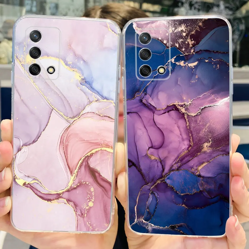 Para Oppo Reno 6 Lite Funda CPH2365 Reno6 Lite Funda de silicona suave con flor de mariposa a la moda Funda en OPPO A74 A95 4G CHP2219 - imagen 3