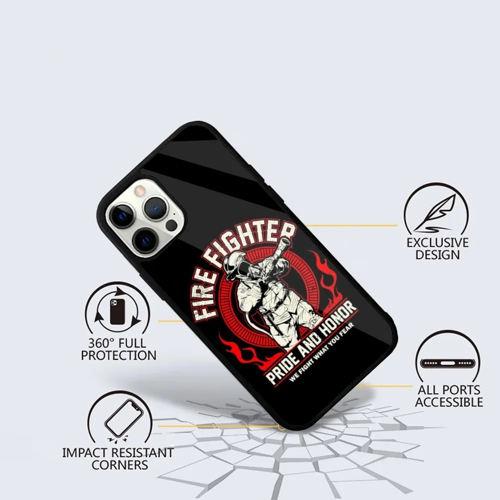 Funda de teléfono de héroes de bombero para iPhone 15,14,13,12,11,Plus,Pro,Max Mini Magsafe, carga magnética inalámbrica - imagen 5