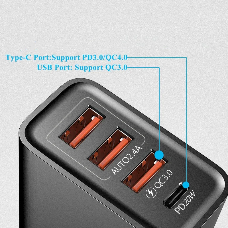Bloque de carga rápida del cargador de pared USB de 2 puertos de 20W, enchufe adaptador PD universal para teléfonos móviles iPhone 13 12 Samsung Galaxy Xiaomi - imagen 4