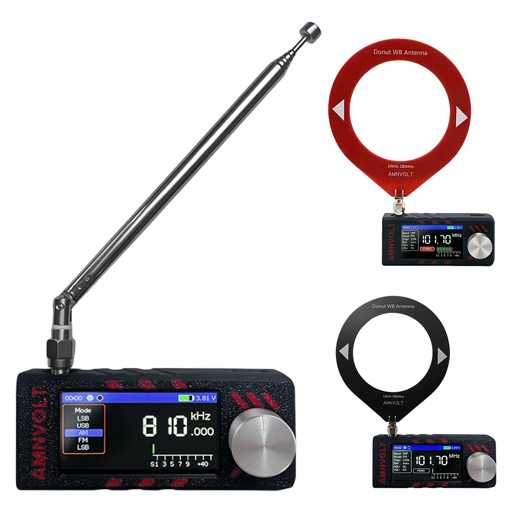 SI4732 0,5-108 mhz LSB USB AM FM/AM Radio 1,9 pulgadas pantalla IPS Mini Radio de bolsillo con antena HF SW MW VHF Radio portátil - imagen 4