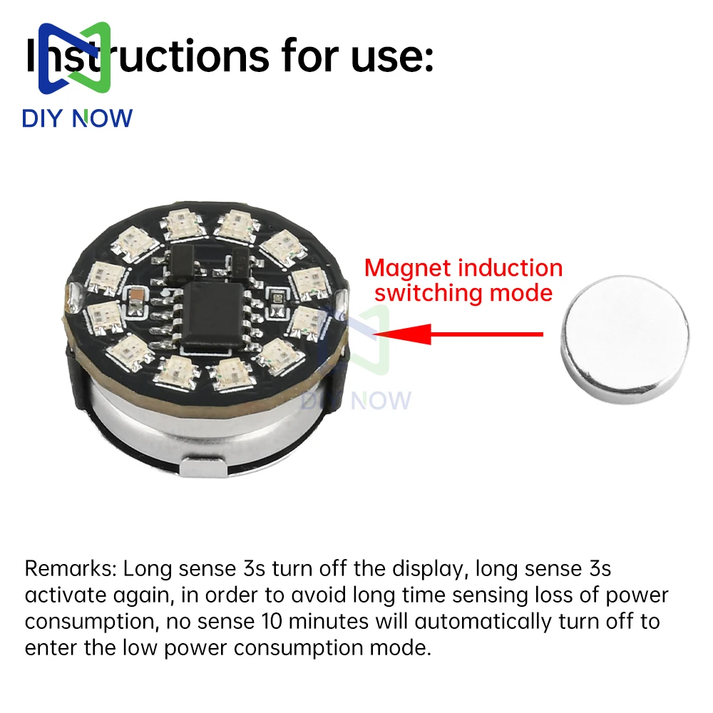 Luces de inducción magnéticas LED inalámbricas, luces coloridas de respiración/fluido/rotorización/correr, luces controladas magnéticamente DIY - imagen 5