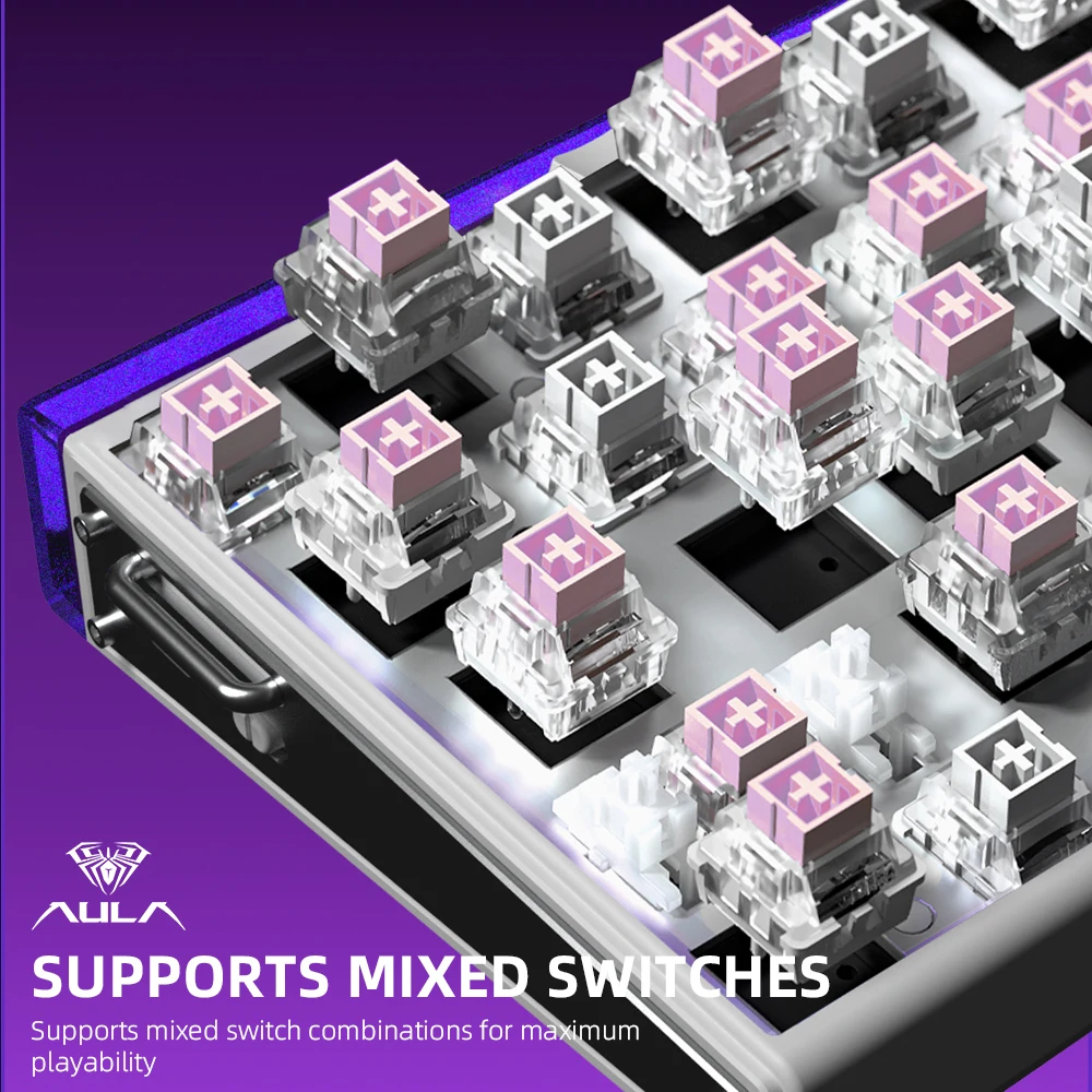 AULA HERO99-Teclado mecánico con cable, interruptor magnético, ritmo musical RGB, teclado de tasa de retorno de 8K, accesorio de ordenador para jugadores - imagen 5