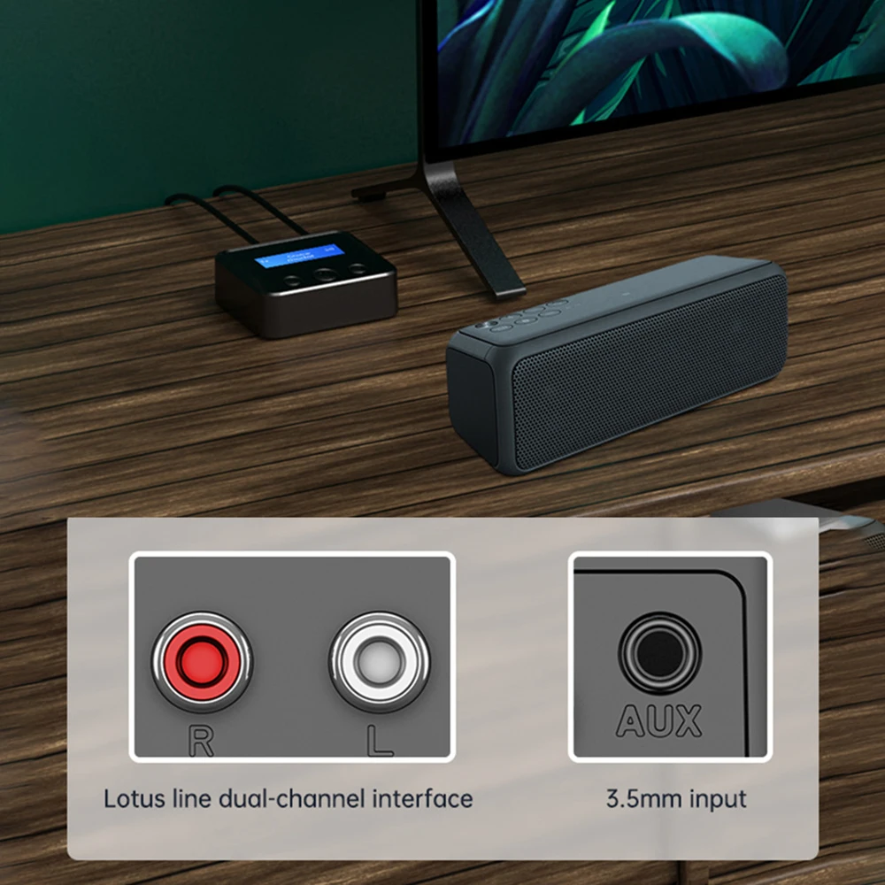 Transmisor y receptor Bluetooth 5,0 portátil, adaptador inalámbrico USB de 3,5mm, AUX, RCA, para TV, PC, auriculares, Audio HIFI estéreo para el hogar y el coche - imagen 3