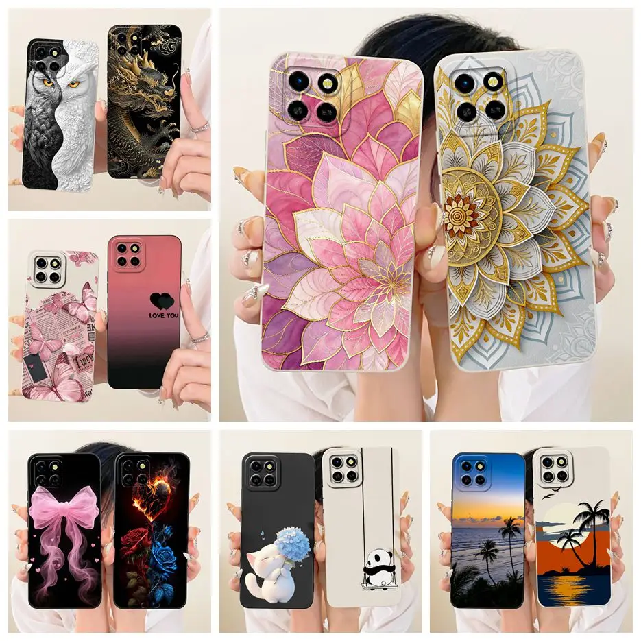 Para Infinix Smart 6 HD funda X6512 flores coloridas caramelo pintado funda suave TPU funda de teléfono para Infinix Smart 6 Plus Smart6 Shell