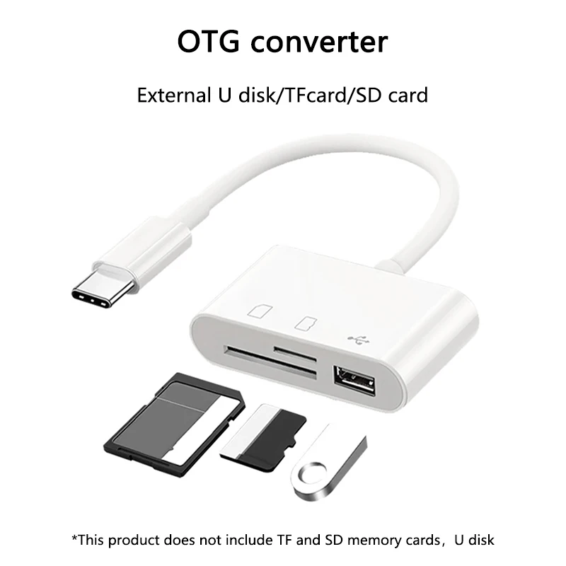Adaptador tipo C TF CF lector de tarjetas de memoria SD adaptador de tarjeta USB C para Macbook Samsung Huawei Xiaomi OTG escritor Flash compacto