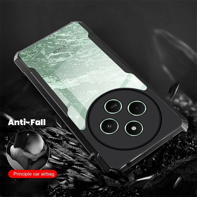 Para Xiaomi Poco C75 4G funda acrílica transparente a prueba de golpes funda protectora para cámara Poko Little PocoC75 C 75 75C NFC Fundas protectoras - imagen 4