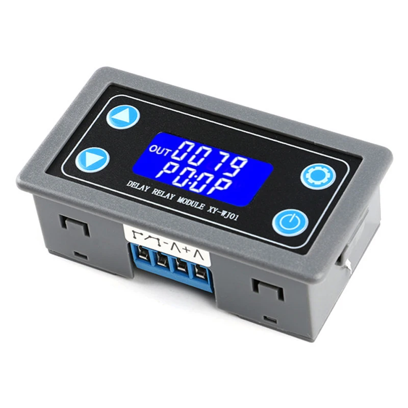 Módulo de relé de retardo de tiempo Digital LED, temporizador programable, interruptor de Control de relé, Ciclo de disparo de temporizador con estuche para interiores, 12V de CC - imagen 2