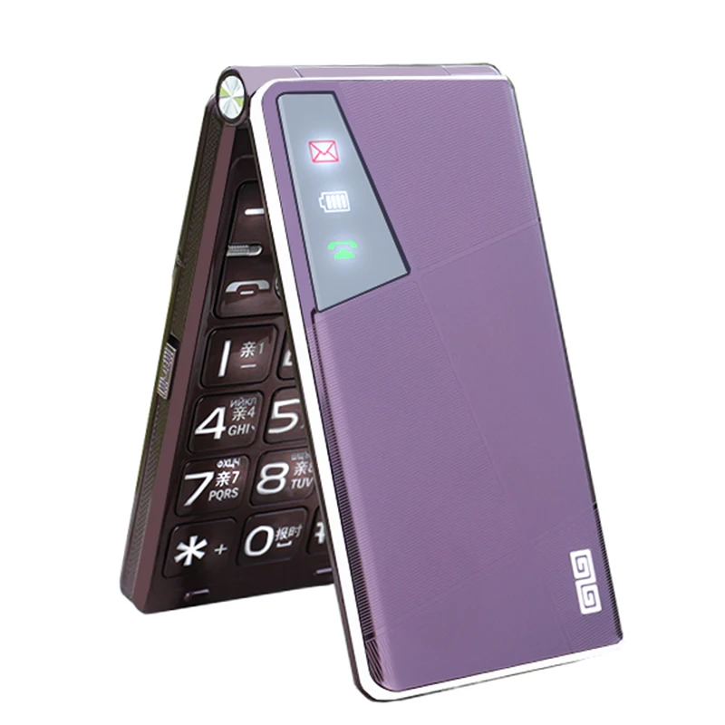 2,8 "tarjeta Sim Dual ancianos botón grande Flip teléfono móvil MP3 desbloqueado Celular inalámbrico FM antorcha 4050mah Clamshell teléfono móvil - imagen 2