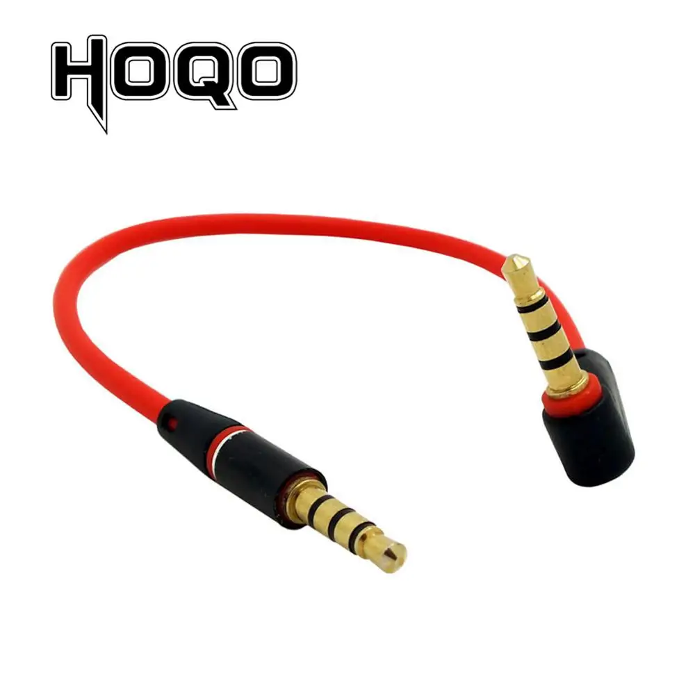 Cable de Audio para coche trrs macho a macho, auriculares para teléfonos, ángulo de 90 grados, 4 polos, Cable de Audio con enchufe de 3,5mm a 3,5mm, 1/8 - imagen 3
