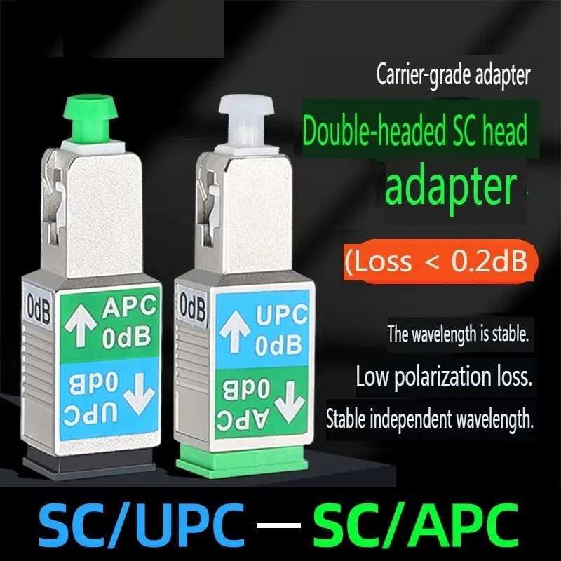 Adaptador de SC-SC de fibra óptica, adaptador de cable UPC APC a UPC, acoplador APC simplex, modo único, conversión extendida, par SC macho/hembra - imagen 2