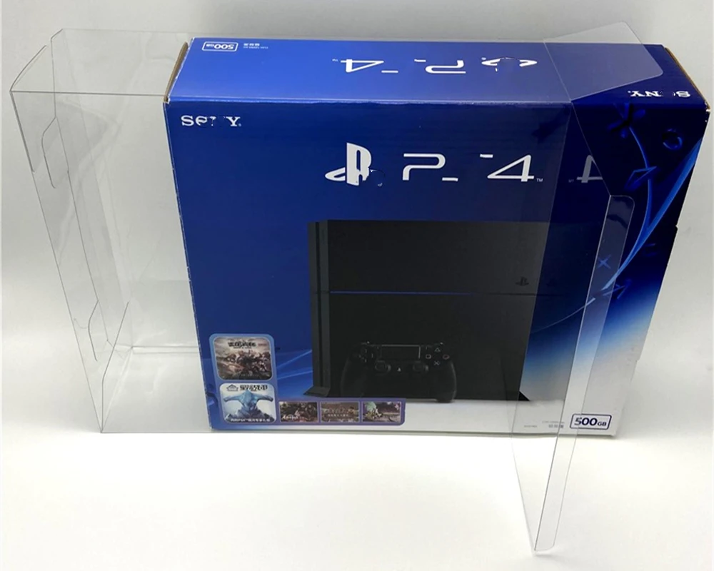 Protector de caja transparente para PS4/1200, cajas de recogida para Sony PlayStation 4, carcasa de juego de PS4, estuche de exposición transparente