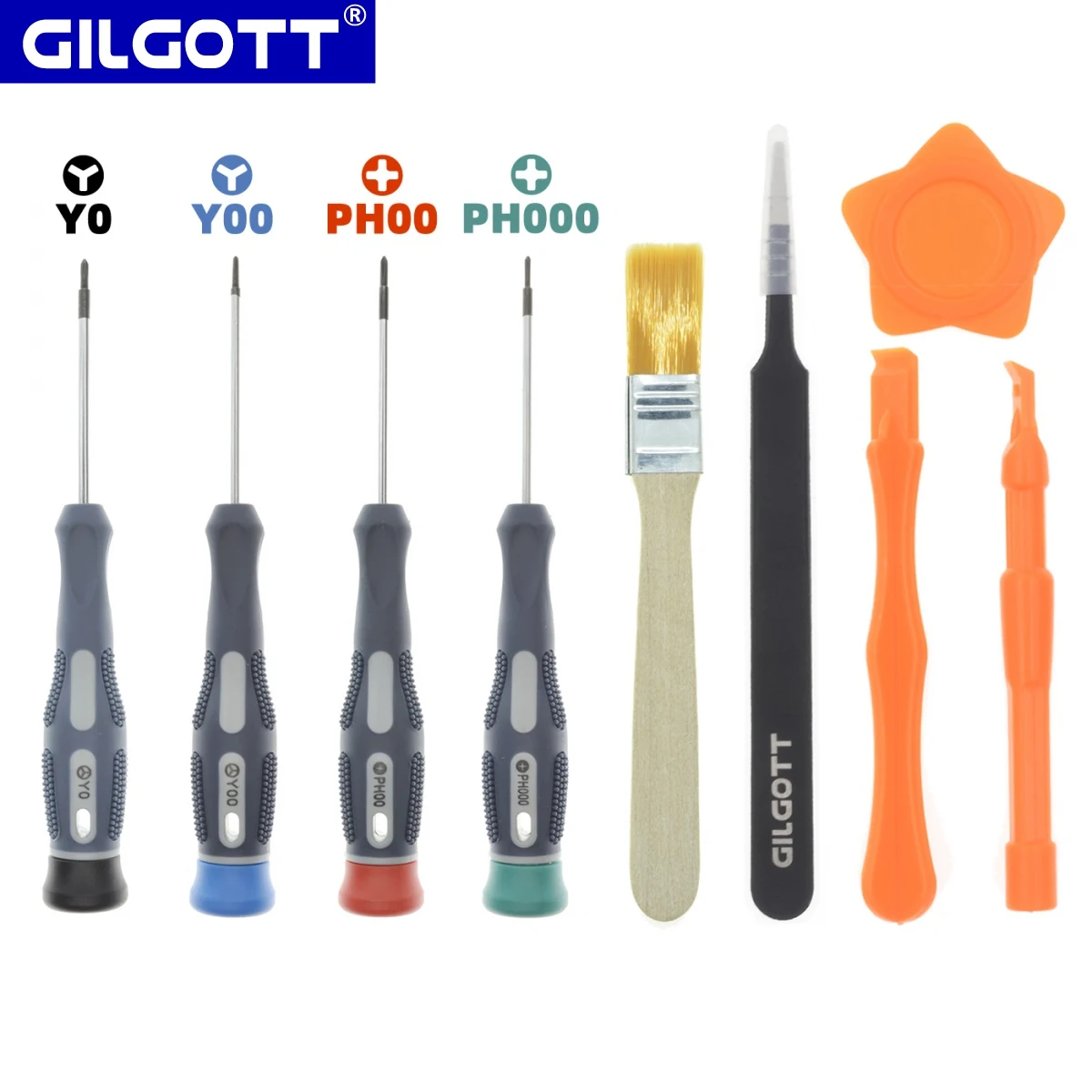 GILGOTT 9 unids/set Kit de herramientas de destornillador magnético de desmontaje para Nintendo Switch Lite GBM GBA SP DS DSL DSi nuevo 2DS 3DS XL WII U